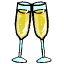 Bild på två champagneglas.