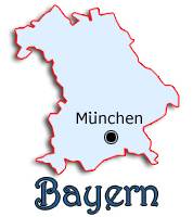 Karta över staten Bayern.